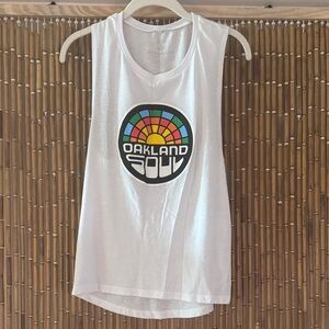 Oakland Soul White Tank Top SZ S
